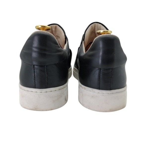 M. GEMI Leather Shoes Mens Size US 10 EU 43 Black Slip On Sneakers Made In Italy - Picture 9 of 13